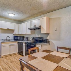 kitchen at Towne West Manor features spacious two & three bedroom apartment homes